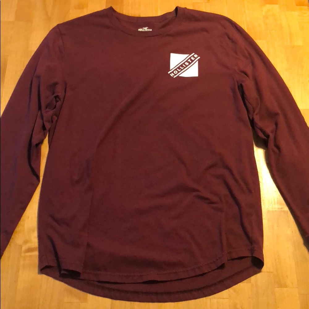 HOLLISTER LONG SLEEVE TEE SIZE S MAROON